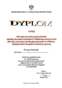 Dyplom ministra